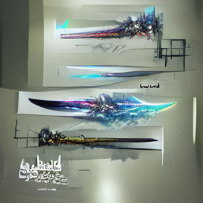 Cyberpunk Anime Sword in 8k Resolution