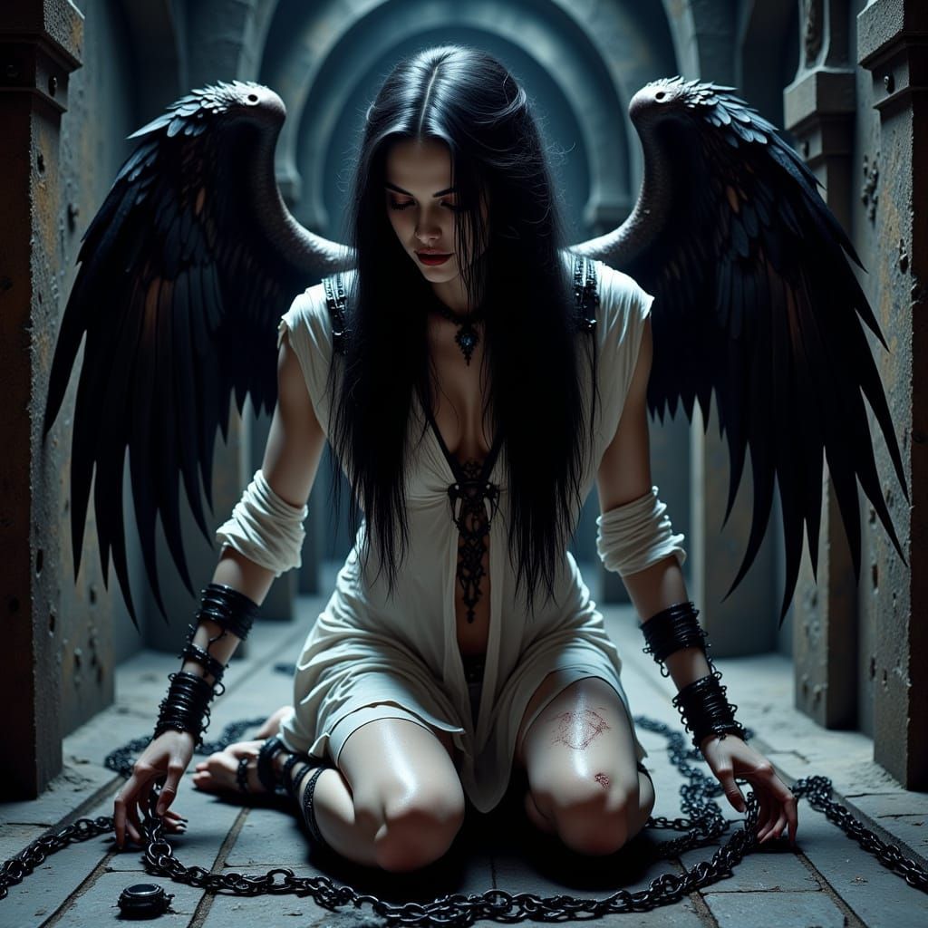 Darkly Magical Portraits of a Restless Woman in Chains