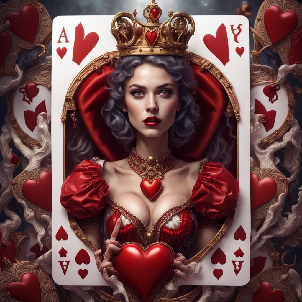 Realistic Queen of Hearts Concept Art in Full 8K Resolution