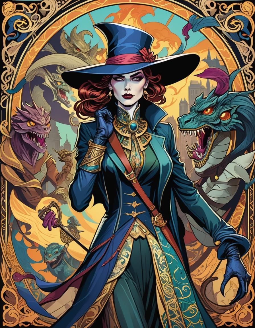 Lady Battles Eldritch Horrors in Art Nouveau-Inspired Comic...