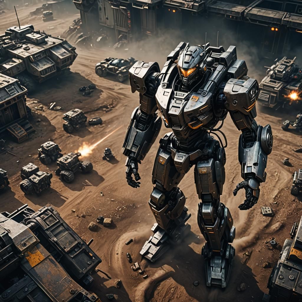 Combat Robot Pilot's Hyperrealistic In-Game View