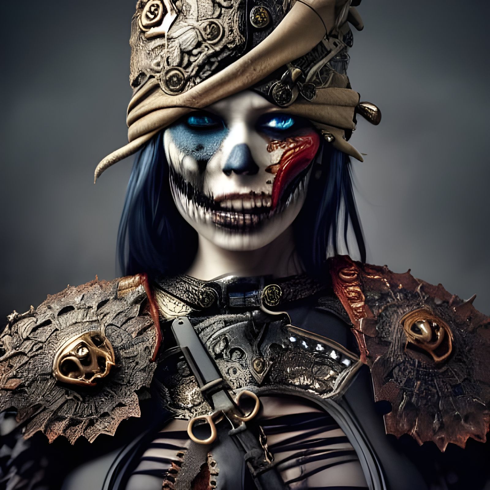 Pirate Woman in Elaborate Undead Armour