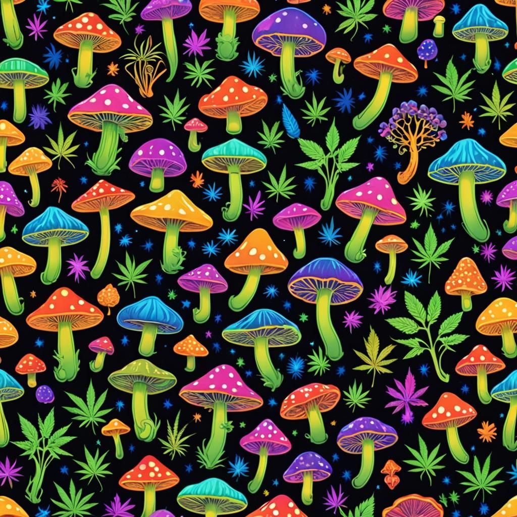 Psychedelic UV Light Art