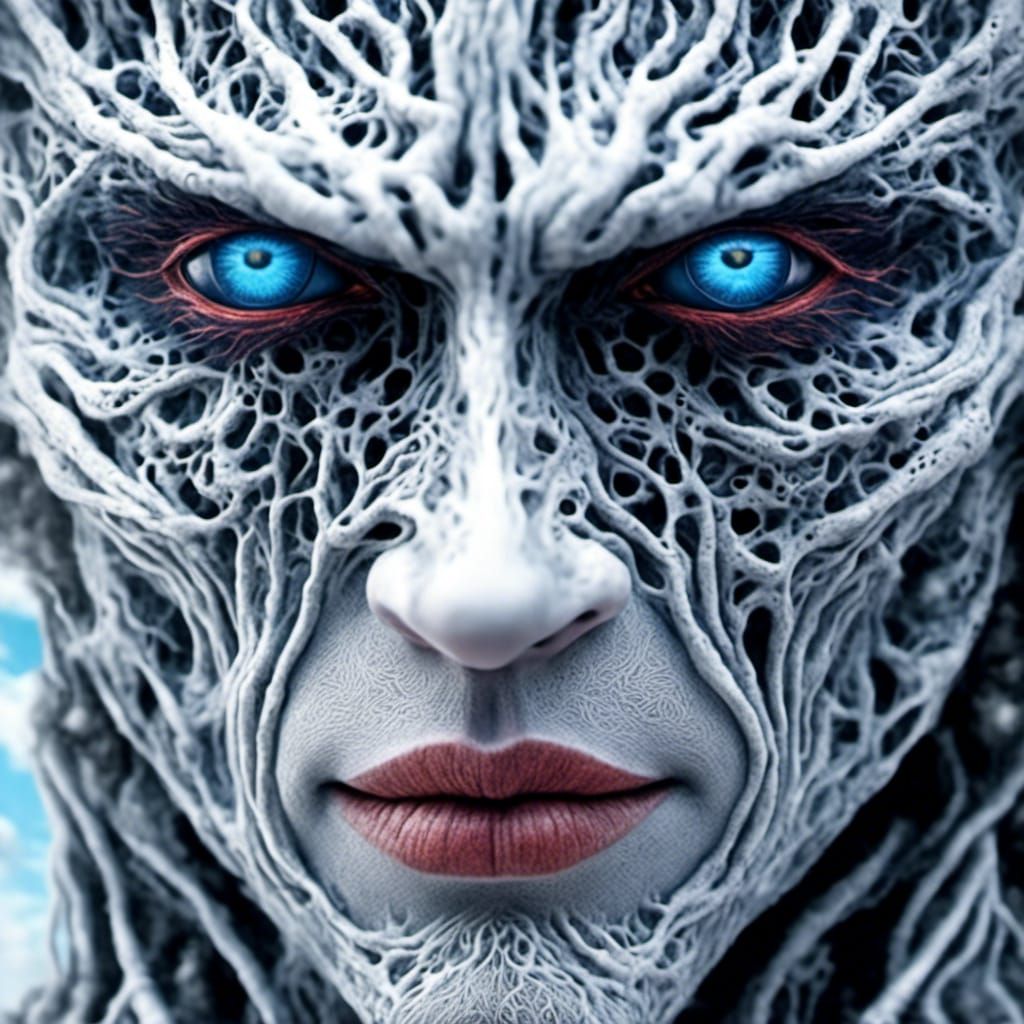 Gigantic Singularity Face in the Sky, a Surrealistic Masterp...