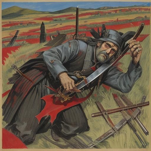 Surreal Bloody Butcher Rabbit Awaits Enemies in Carriage