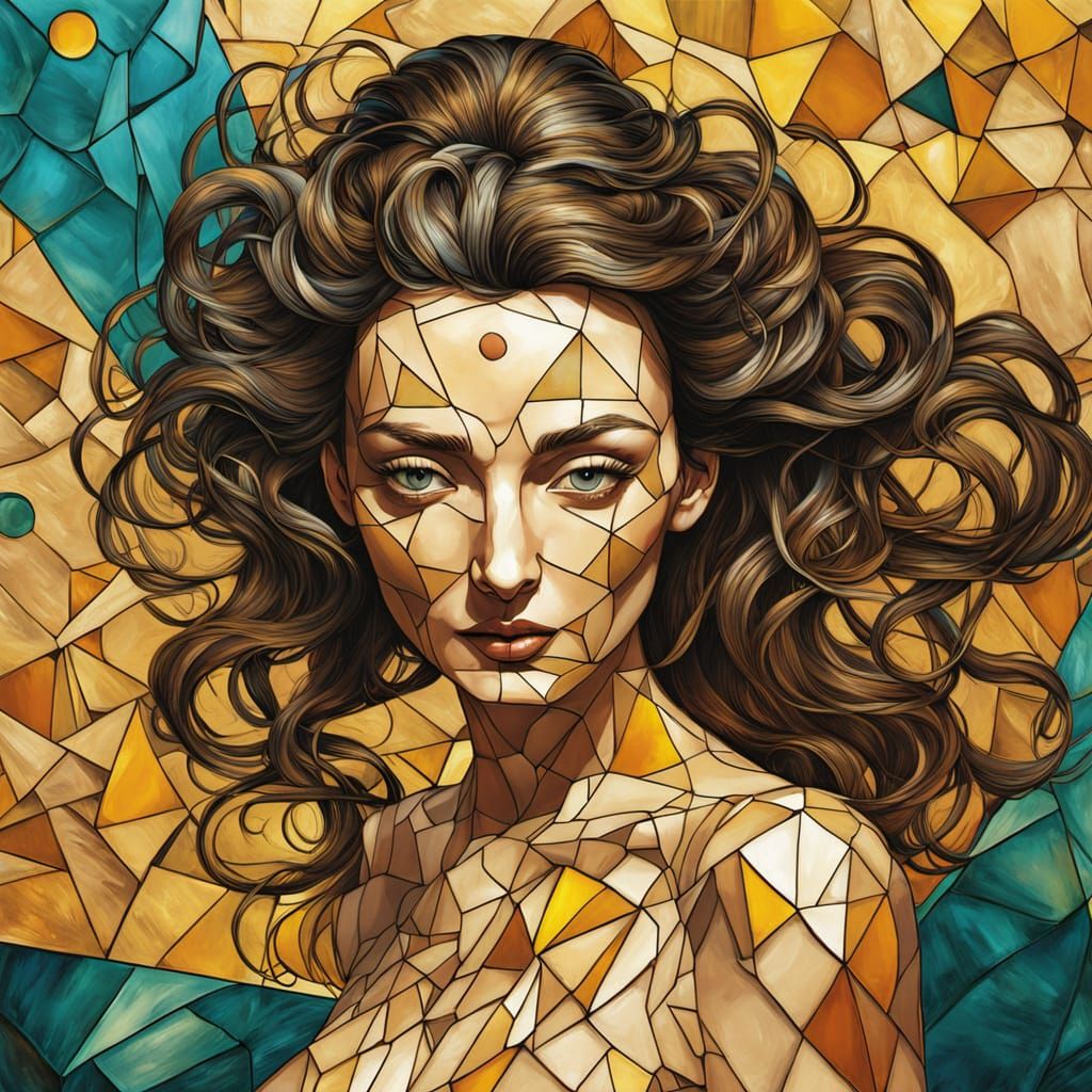 Surreal Woman Entwined: A Dali-Inspired 3D Rendering