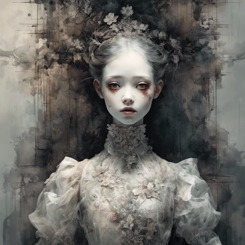 Ethereal Haunted Doll in a Darkened Room