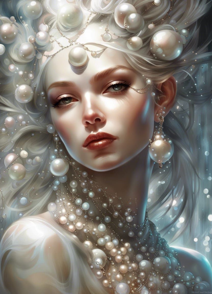 Pearl Goddess in Photorealistic Art