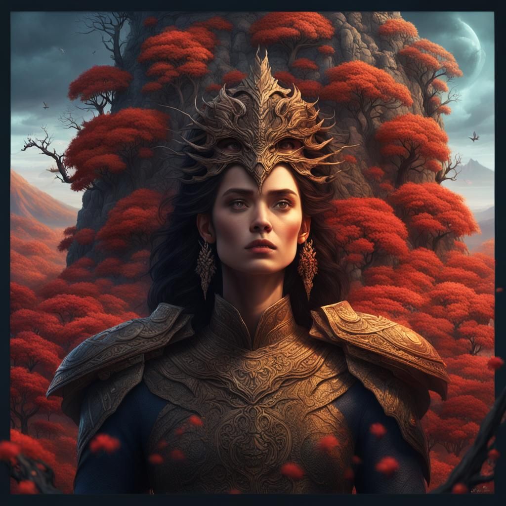 Sacred Warrior Transmits Ancient Knowledge on a Vibrant Flor...