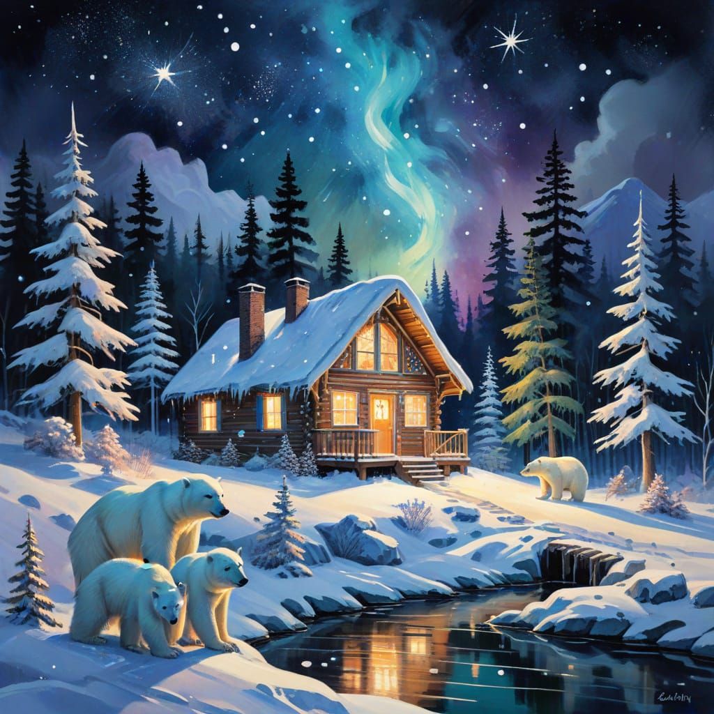 Winter Wonderland in Gouache Masterpiece