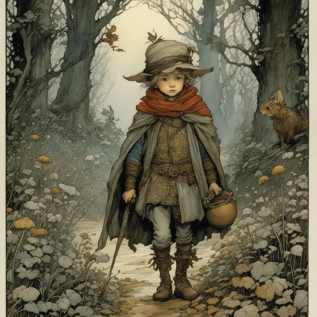 Whimsical Steampunk Portrait of a Young Girl