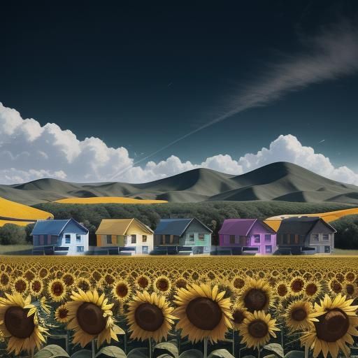 Colorful Dreamcore Village