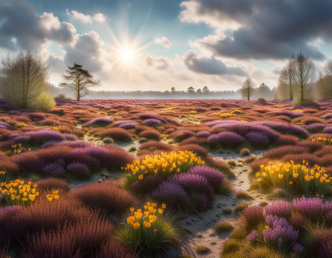 Spring Florals in Dutch Heathland