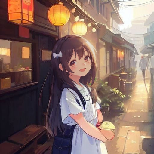 Thai Woman Walking in the Street