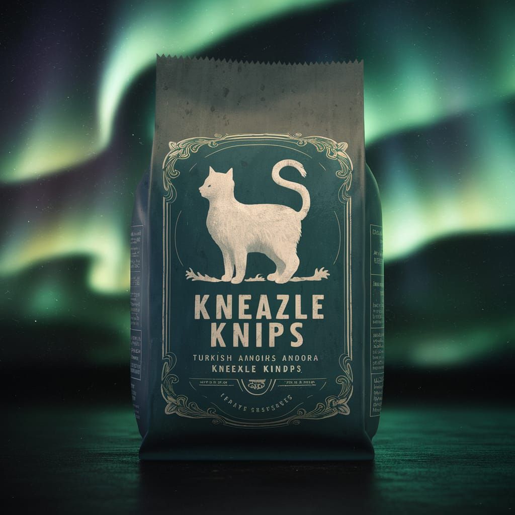 Vintage-Style Packaging for Kneazle Knips Cat Food