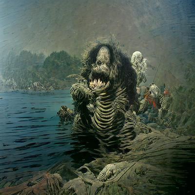 Dark Fantasy Horror Scene in a Medieval Setting
