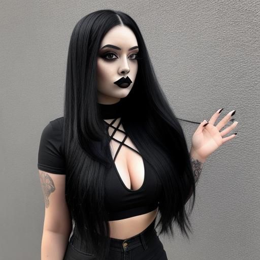Gothic Beauty in a Dark Enchantress Style