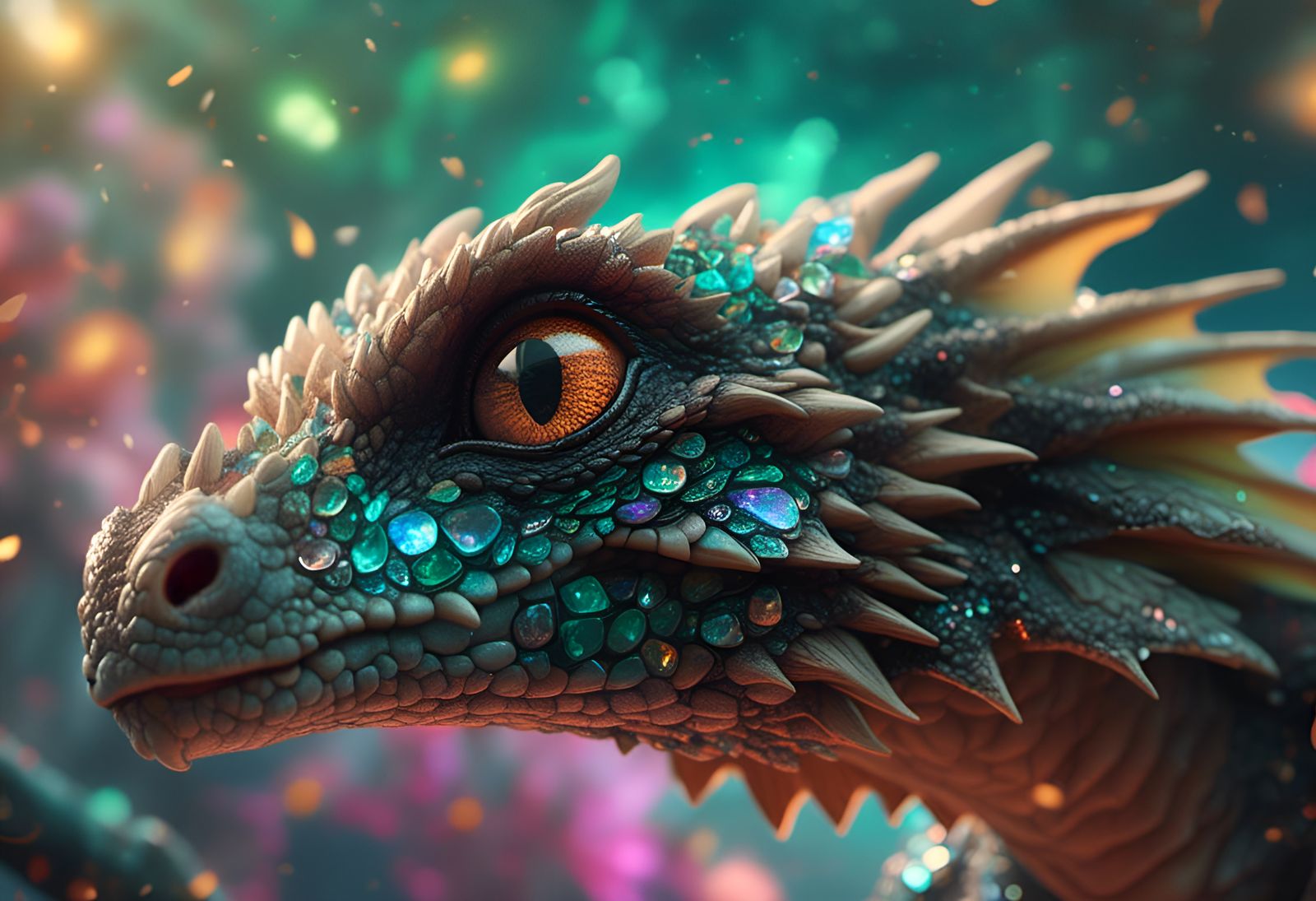 Crystal Dragon in Epic Cinematic Style