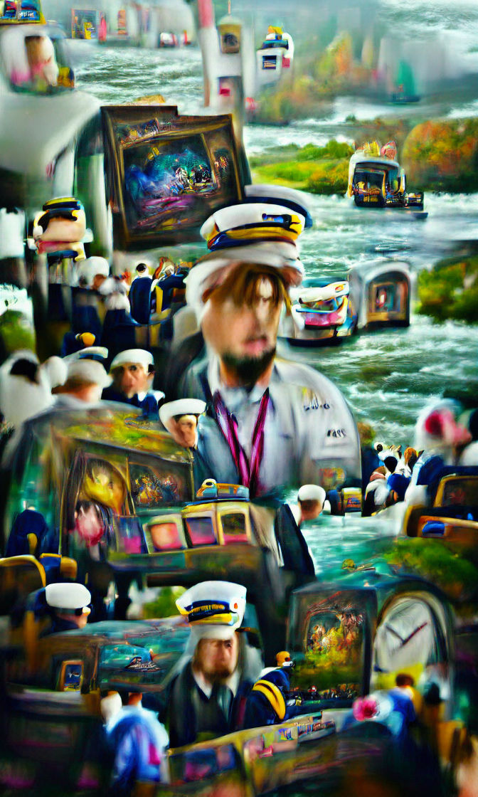 Dark River Ferryman Conducts Souls Through Hades