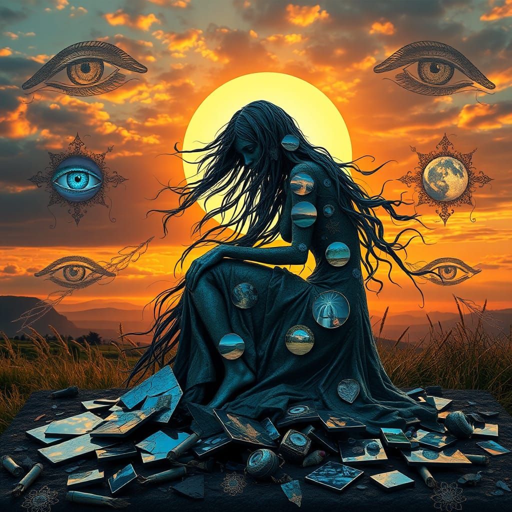 Surreal Fragmented Sculpture in Bio Art Style