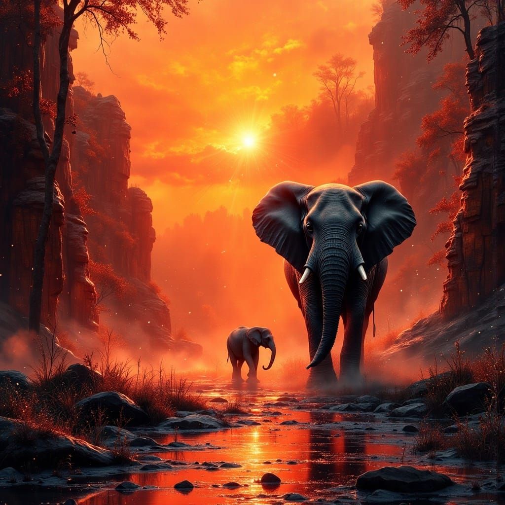 A storm separated a mother and baby from the rest of the her...