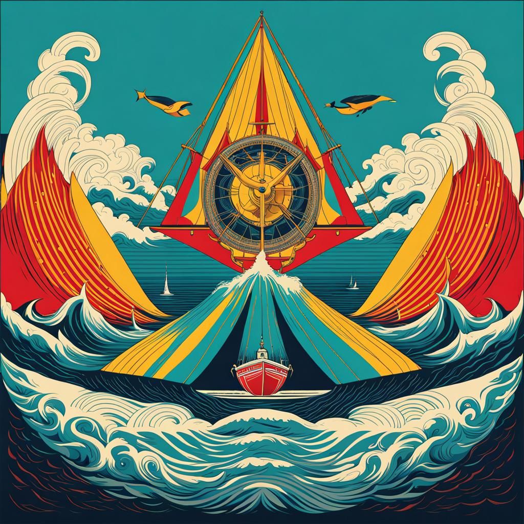 Triton's Triadic Splash in Golden Proportion