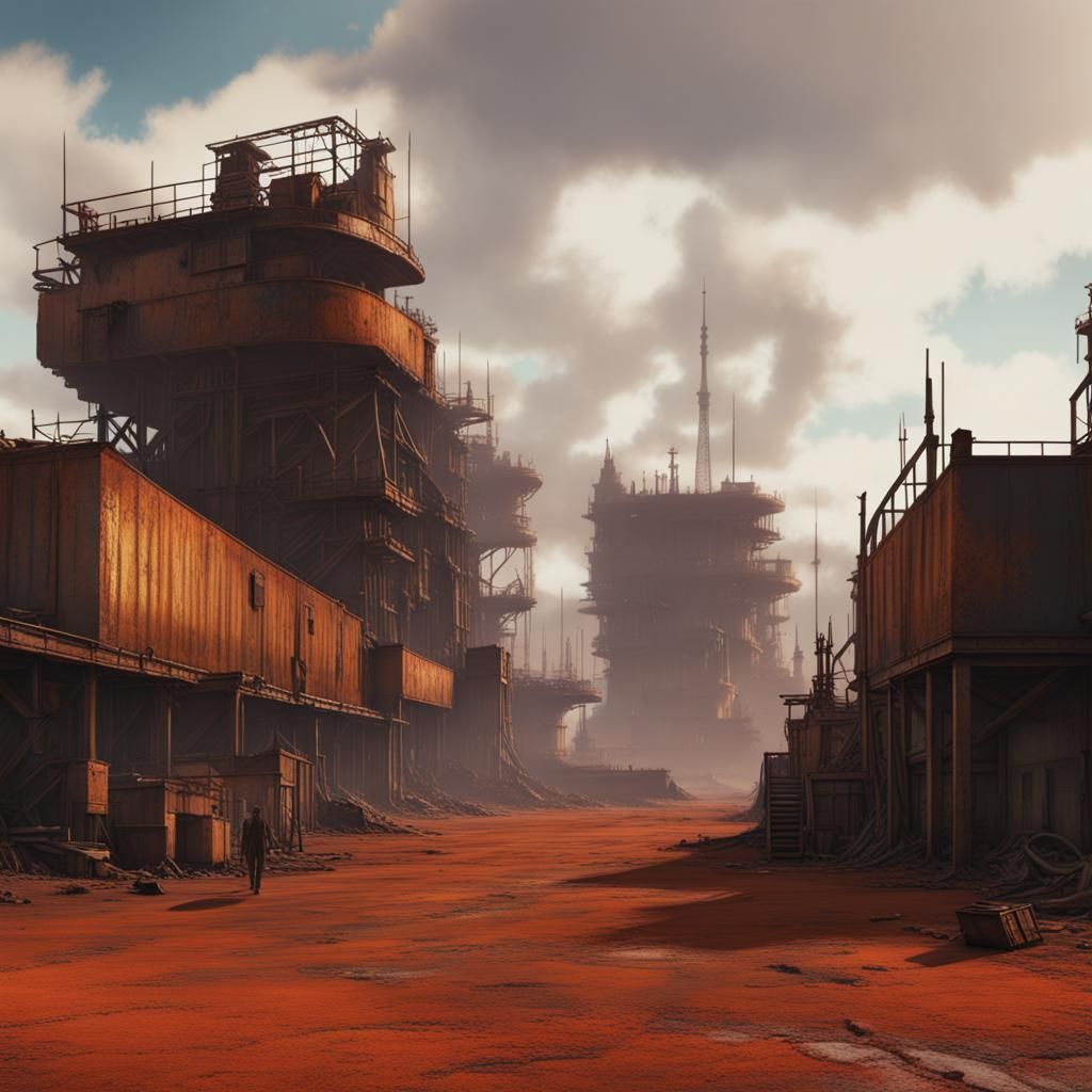 Epic Cinematic Digital Masterpiece in Rusty Elegance
