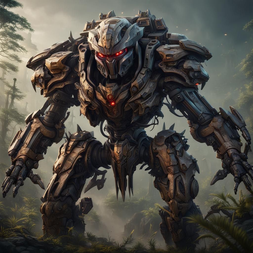 Cyberpunk Mecha Predator Reveals Its Secrets