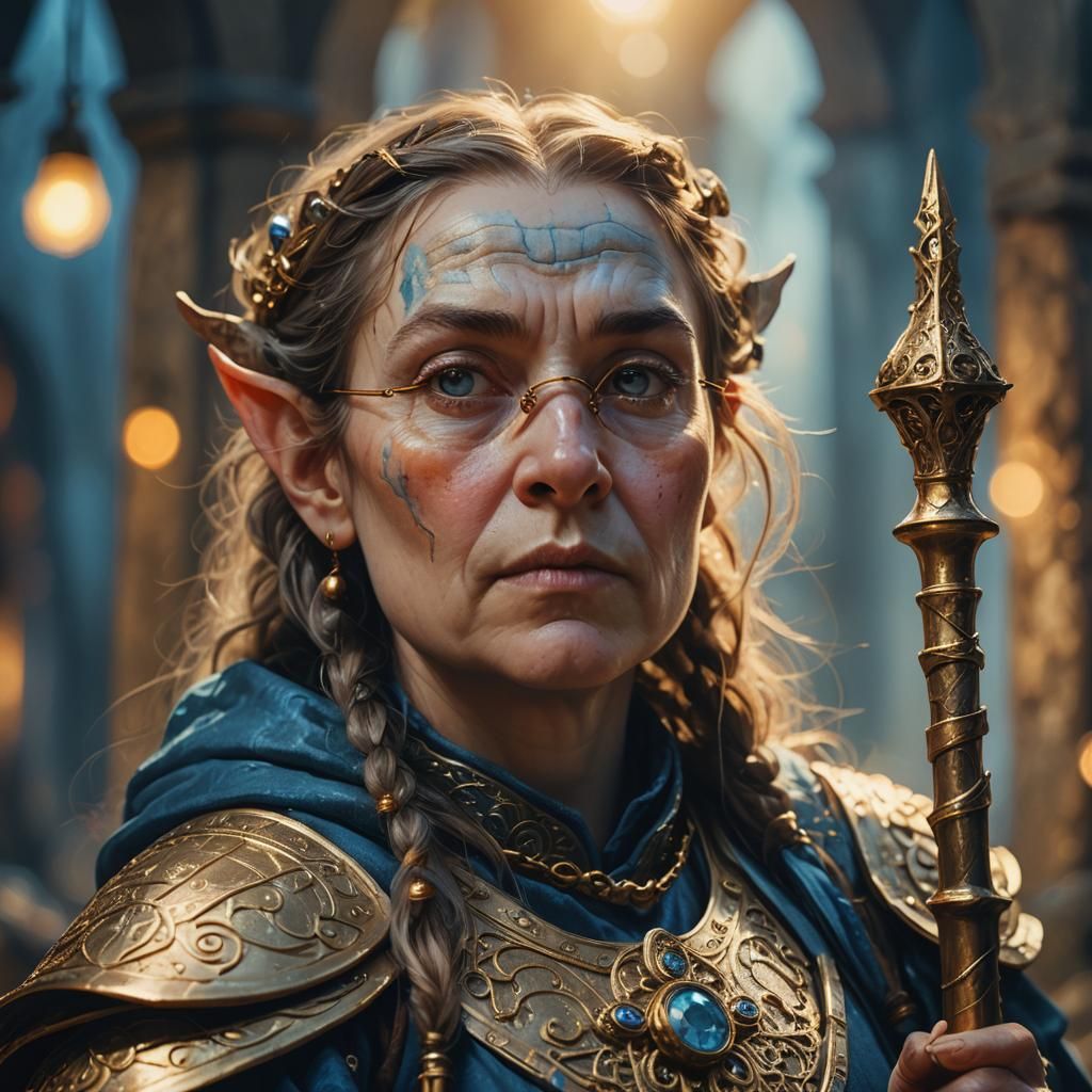 Enigmatic Dwarf Cleric Haunted by Forgotten Lore