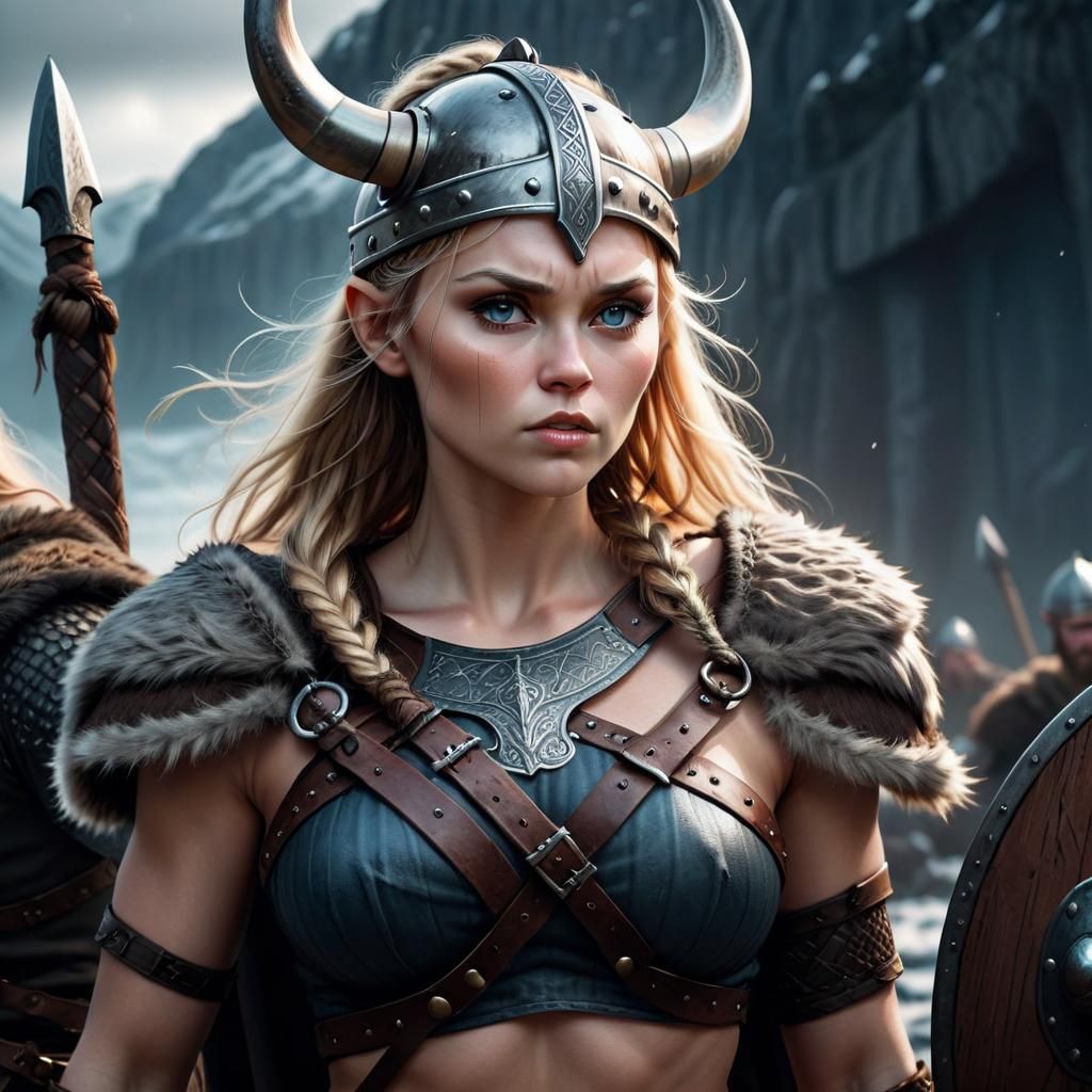 Viking Warrior in Dark Fantasy Realism