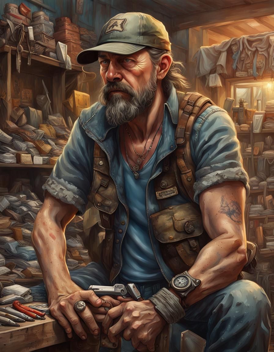 Post Apocalyptic Flea Market Trader