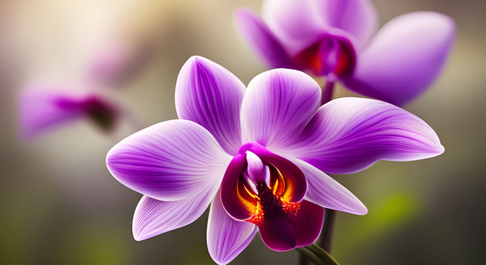 Hyperrealistic Orchid in Cinematic Macro