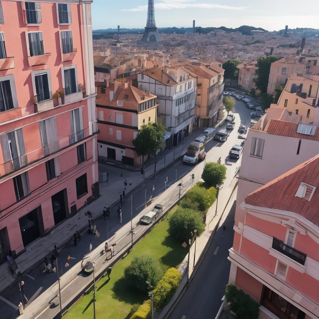 Child in a Bright Room Looks Out at a Magical World