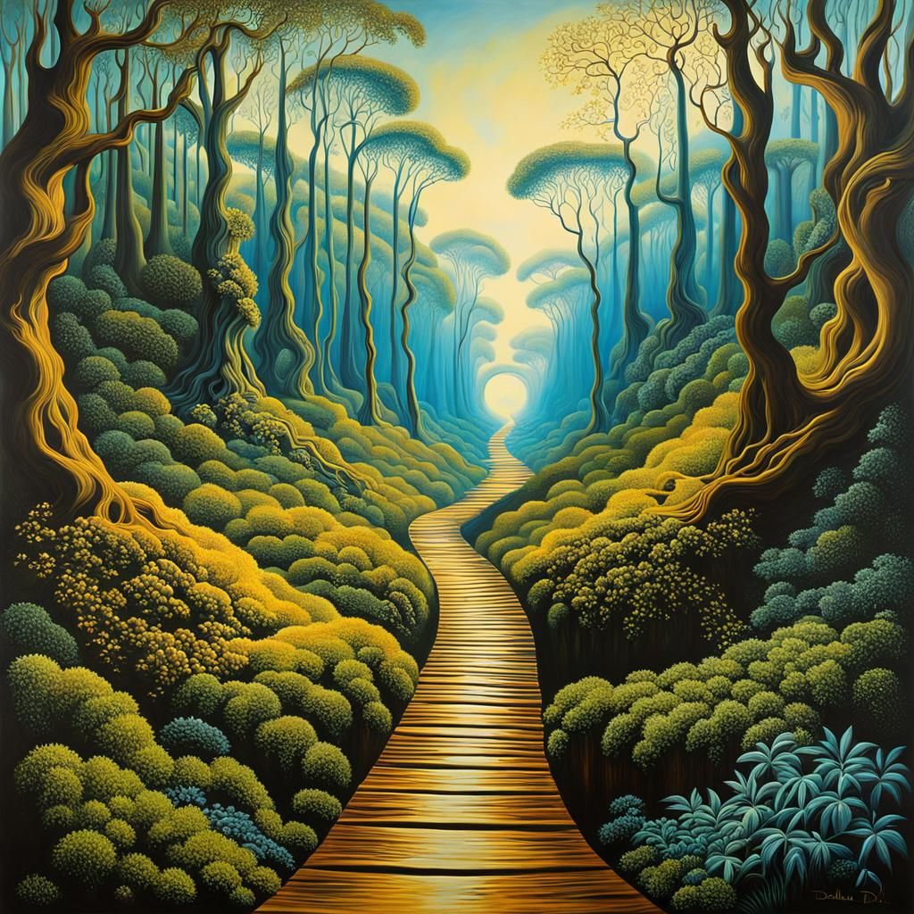 Scenes within Scenes ***👀
walking through the woods into a portal of imagination fantasy hyper detailed surrealism Salv...