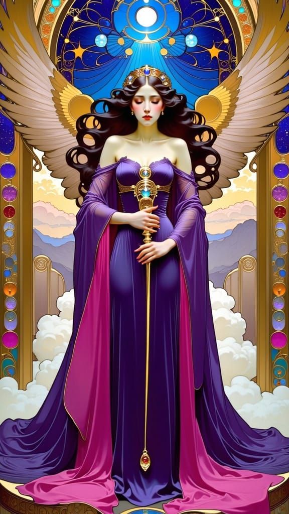 Art Nouveau Flux: Archangel of Anxious Attachment