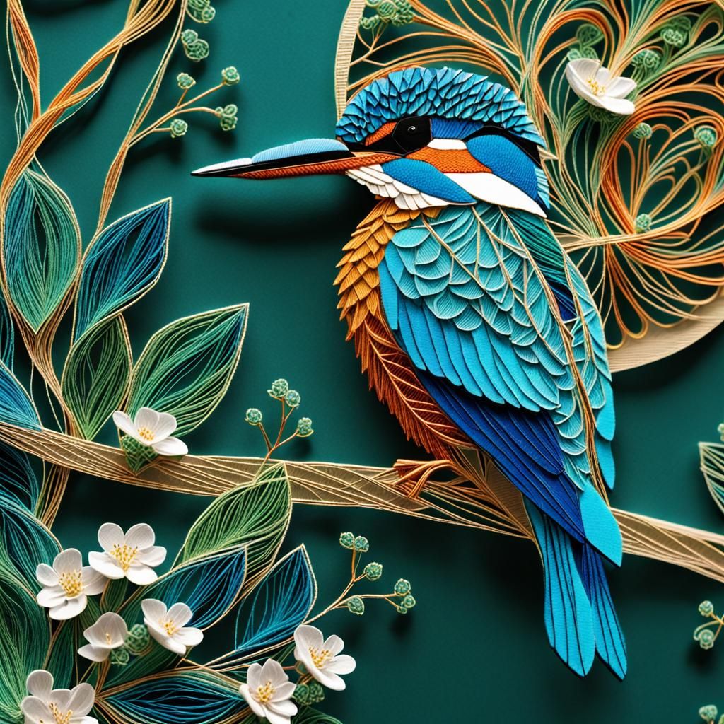String Art Kingfisher