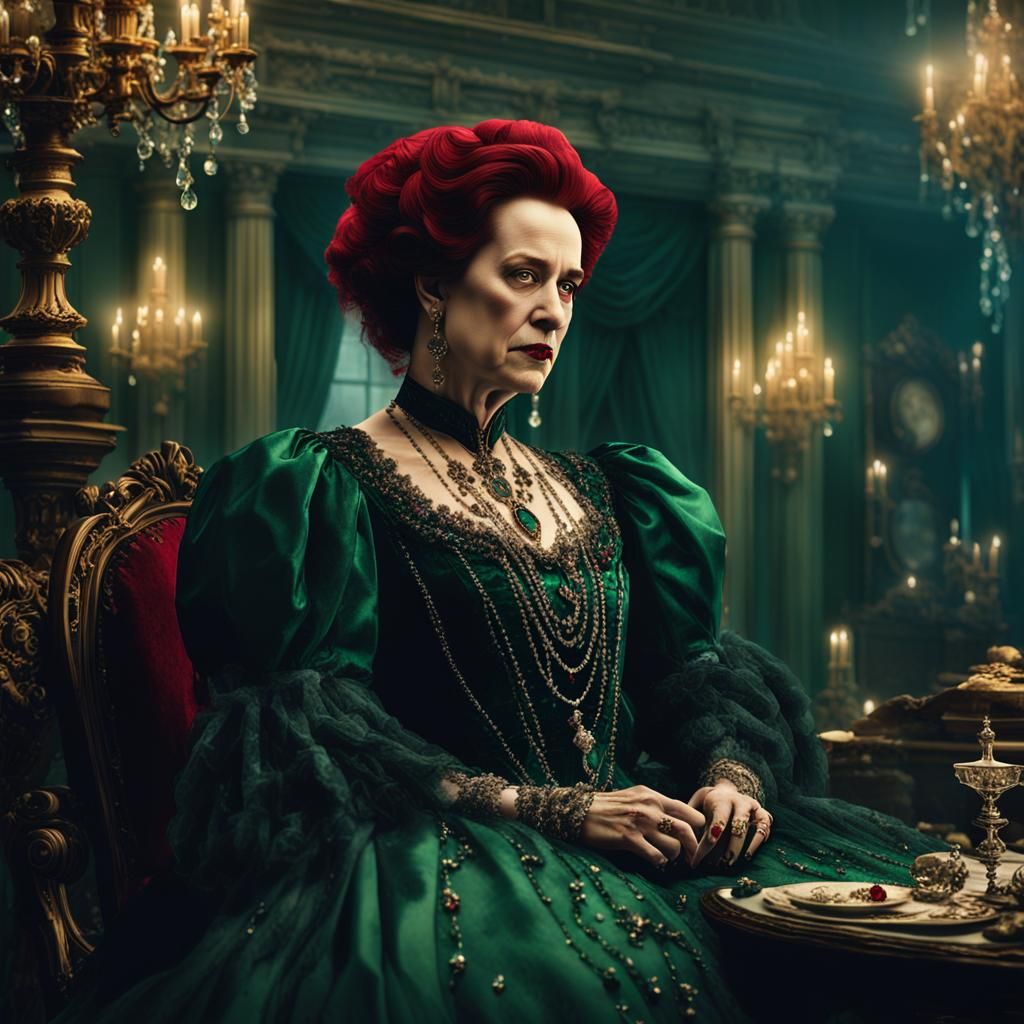 Ethereal Victorian Vampire in Opulent New Orleans Mansion