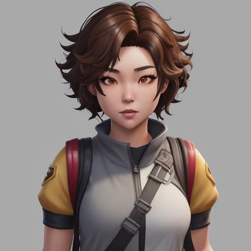 Vibrant Fortnite Character in Cyberpunk Style