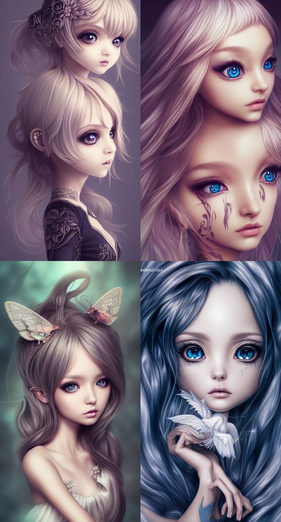Pixie in Elegant Digital Illustration Style