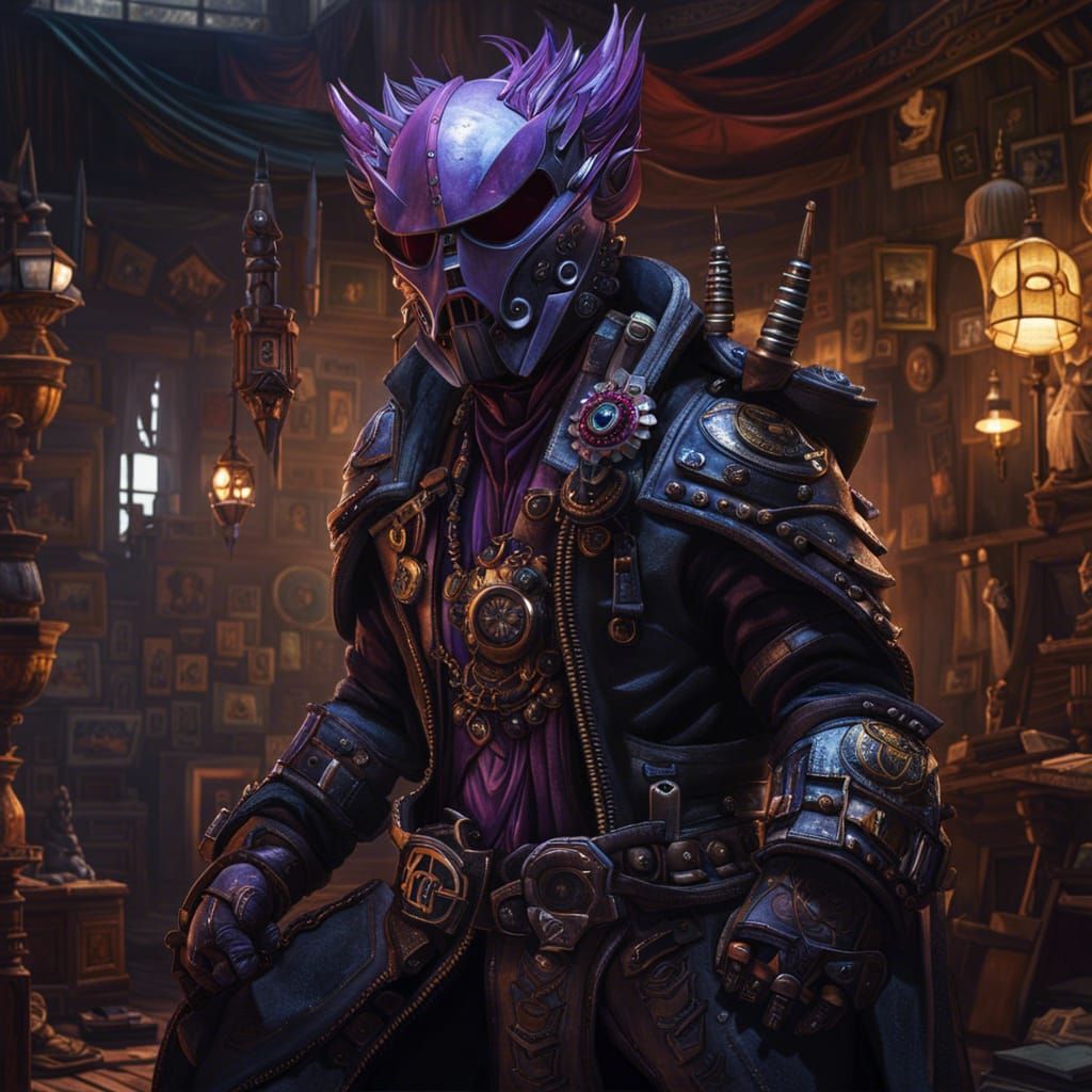 Gothic Groot in Dark Living Space