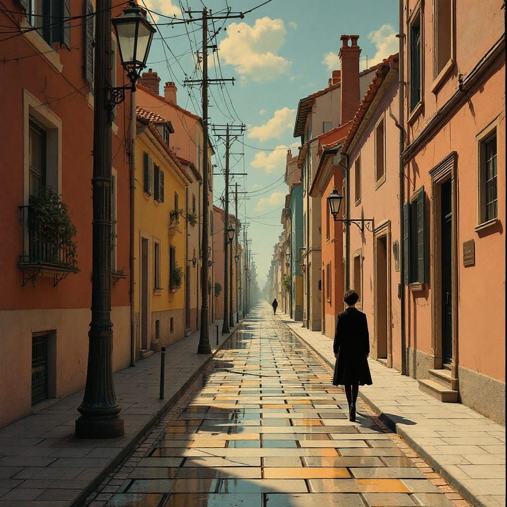 Surrealist Dreamscape: Echoes in Quiet Streets