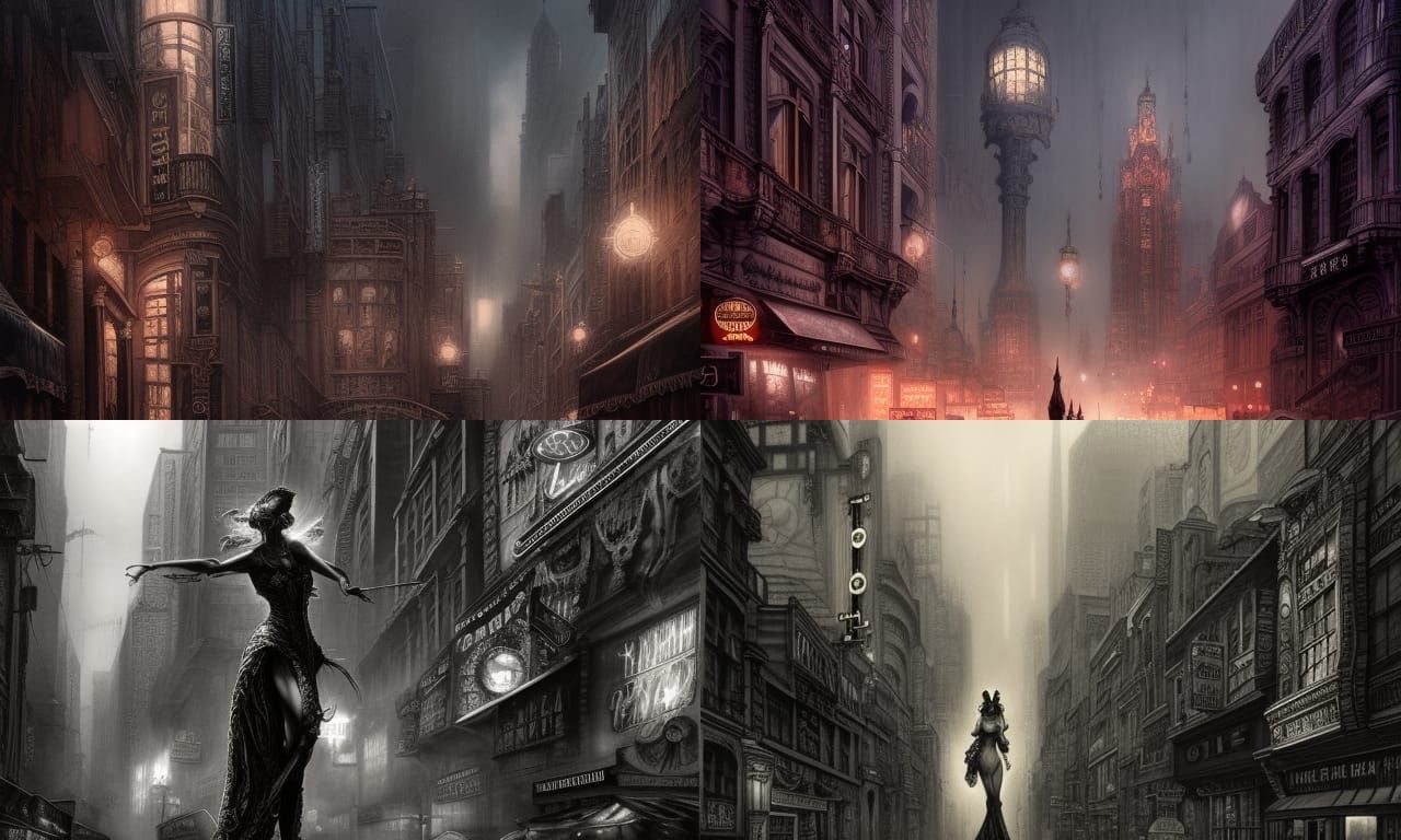 Mysterious Lady in a Gritty Noir Cityscape