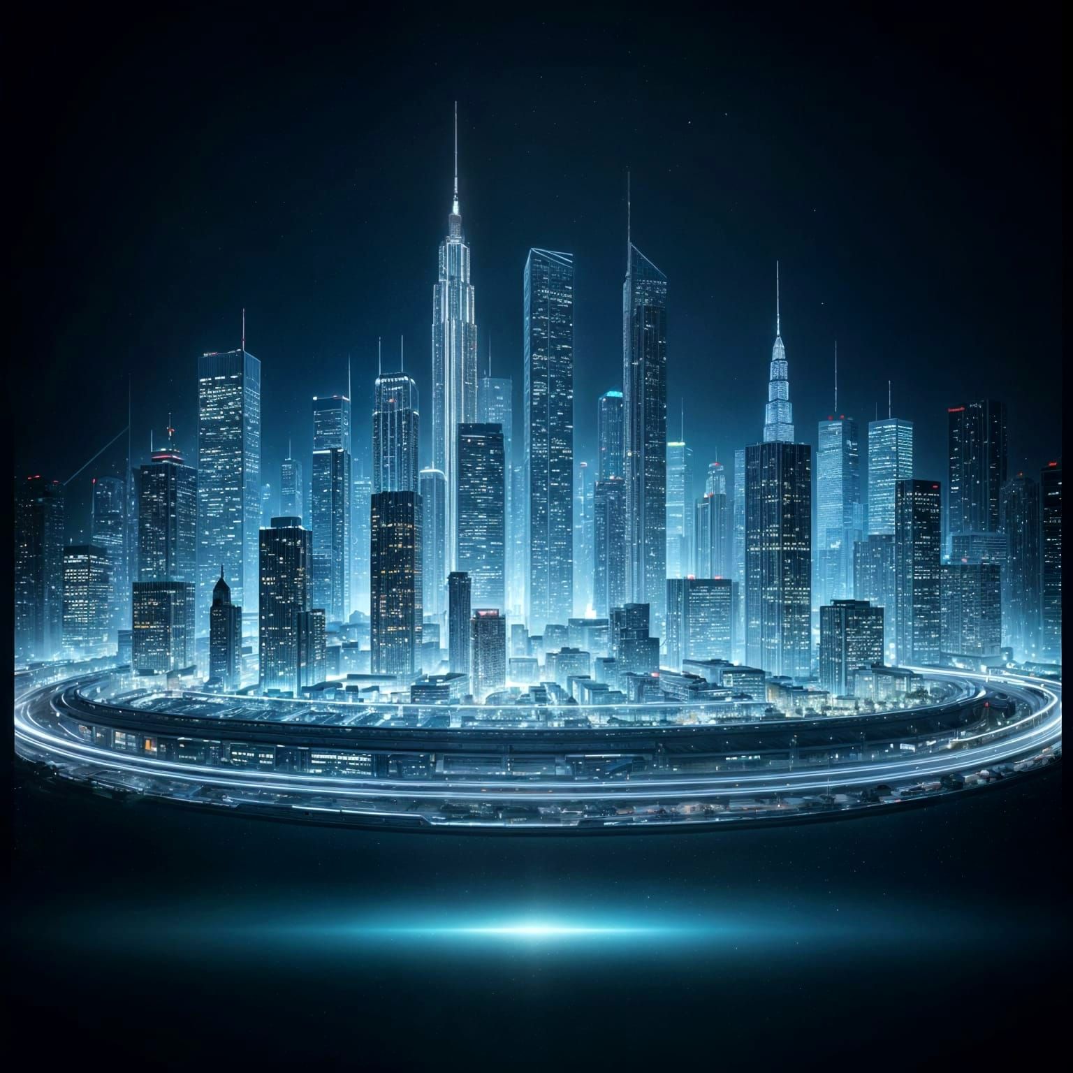 Futuristic Cityscape in Sci-Fi Style