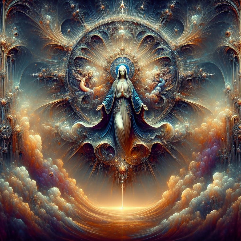 Majestic Morning Star Illuminates a Dreamlike Fantasy Realm