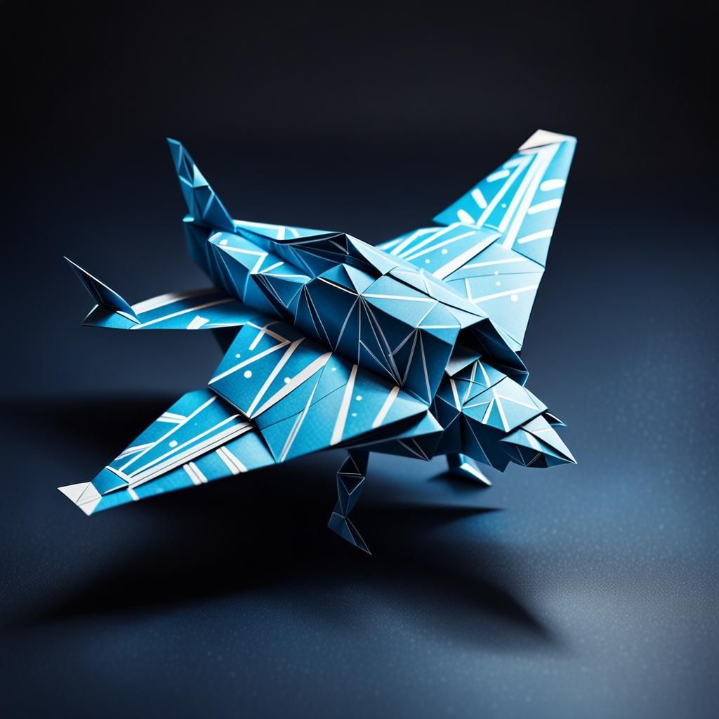 Origami Space Craft in Soft Focus