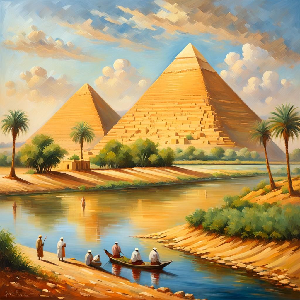 Egyptian Pyramids at Golden Hour