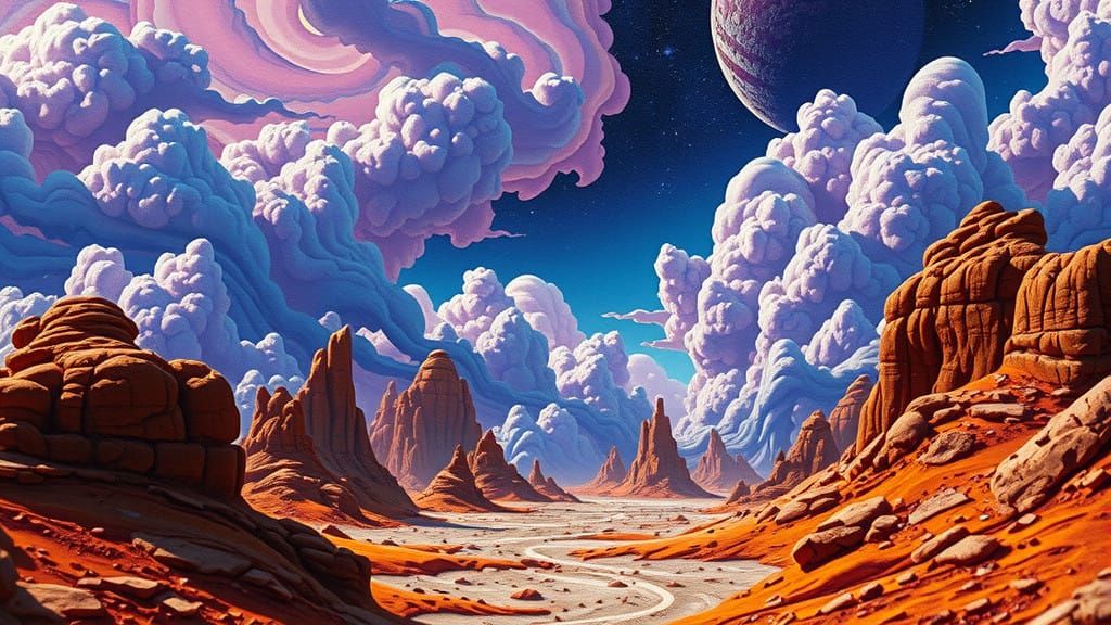 Ethereal Alien World in Cinematic Style