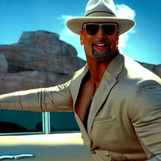 Dwayne Johnson Channels Raoul Duke in a Las Vegas Adventure