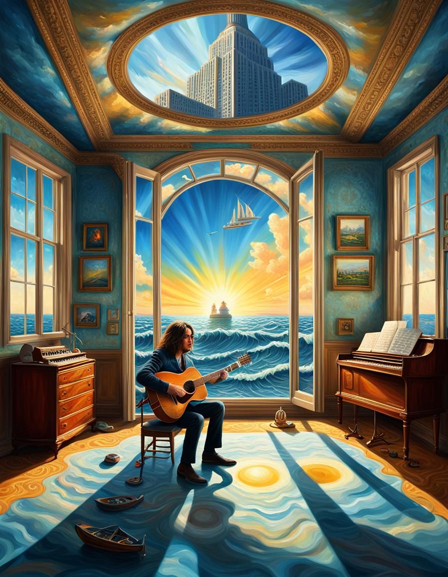 An open window to the sea