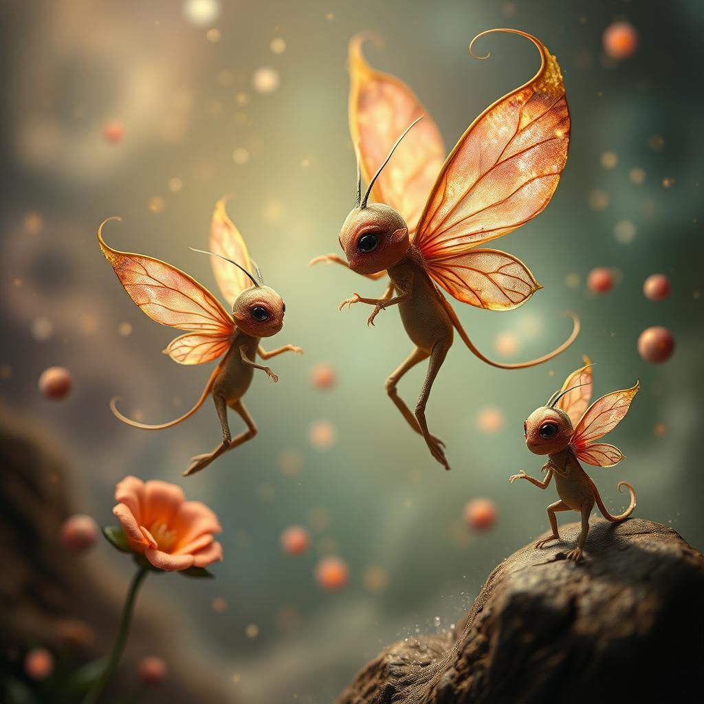 Enchanted Dream Beings in a Whimsical Realm
